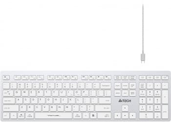 Клавиатура A4Tech FBX50C белый USB беспроводная BT/Radio slim Multimedia (FBX50C WHITE) - фото 5