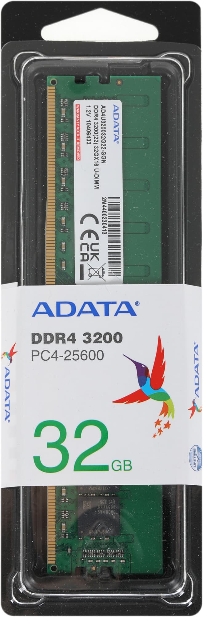 Память DDR4 32Gb 3200MHz A-Data AD4U320032G22-SGN Premier RTL PC4-25600 CL22 DIMM 288-pin 1.2В single rank Ret - фото 3