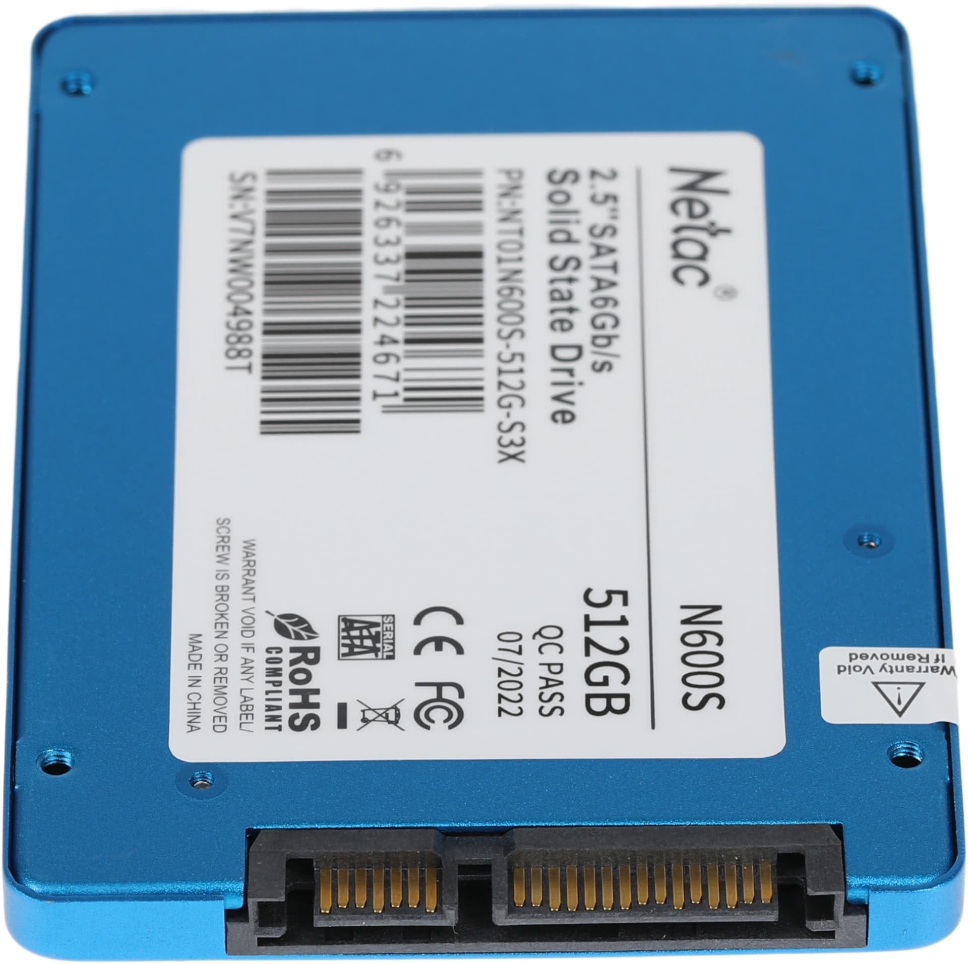 Накопитель SSD Netac SATA-III 512GB NT01N600S-512G-S3X N600S 2.5" - фото 3