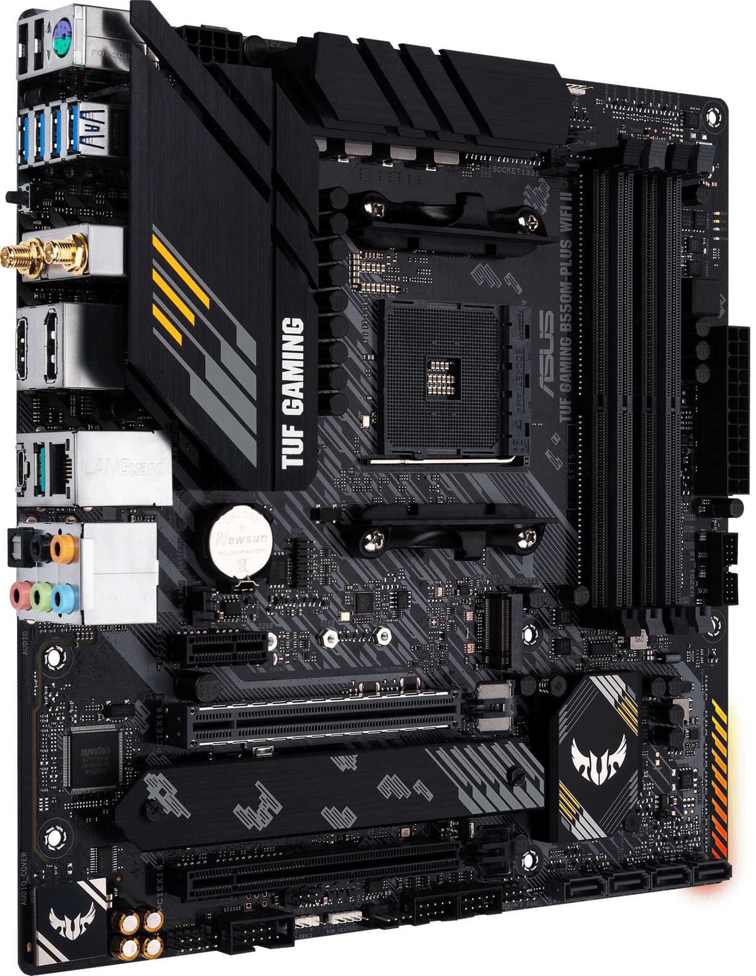Материнская плата Asus TUF GAMING B550M-PLUS WIFI II Soc-AM4 AMD B550 4xDDR4 mATX AC`97 8ch(7.1) 2.5Gg RAID+HDMI+DP - фото 5