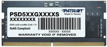 Память DDR5 32GB 4800MHz Patriot PSD532G48002S RTL PC5-38400 CL40 SO-DIMM 262-pin 1.1В dual rank Ret - фото 2