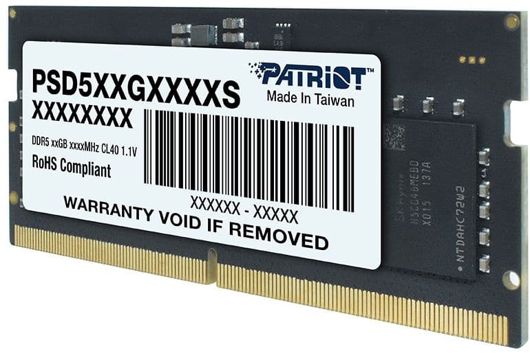 Память DDR5 32GB 4800MHz Patriot PSD532G48002S RTL PC5-38400 CL40 SO-DIMM 262-pin 1.1В dual rank Ret - фото 3