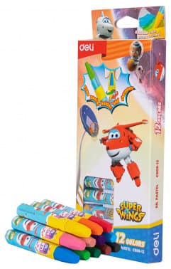 Масляная пастель Deli EC009-12 Super Wings шестигранные 12цв. картон.кор./европод. - фото 2