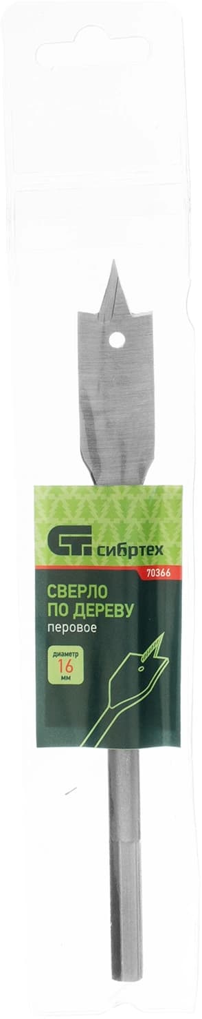Сверло Сибртех 70366 по дереву Д=16мм Дл=153мм (1пред.) для дрелей - фото 4