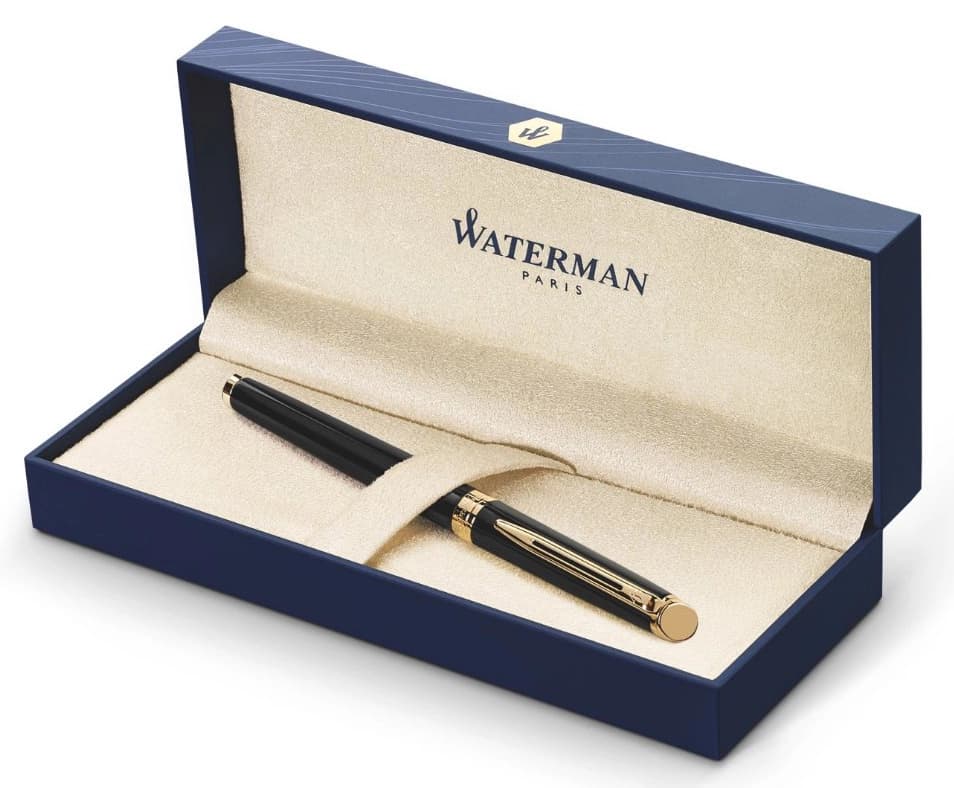 Ручка роллер Waterman Hemisphere (S0920650) Mars Black GT F черн. подар.кор. - фото 4