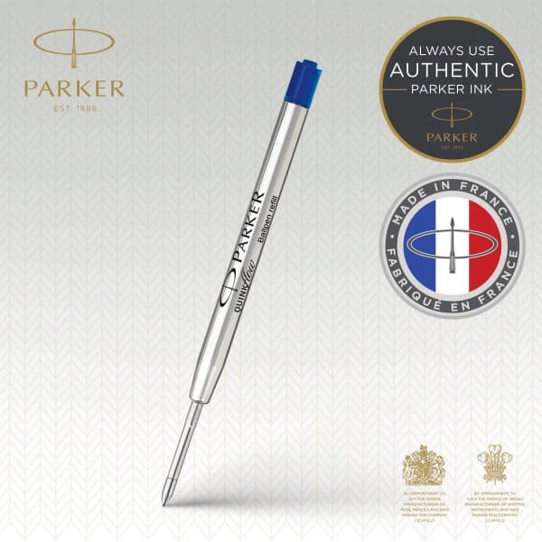 Стержень шариковый Parker QuinkFlow Z08 (1950368) F 0.8мм синие чернила блистер
