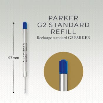 Стержень шариковый Parker QuinkFlow Z08 (1950368) F 0.8мм синие чернила блистер - фото 5