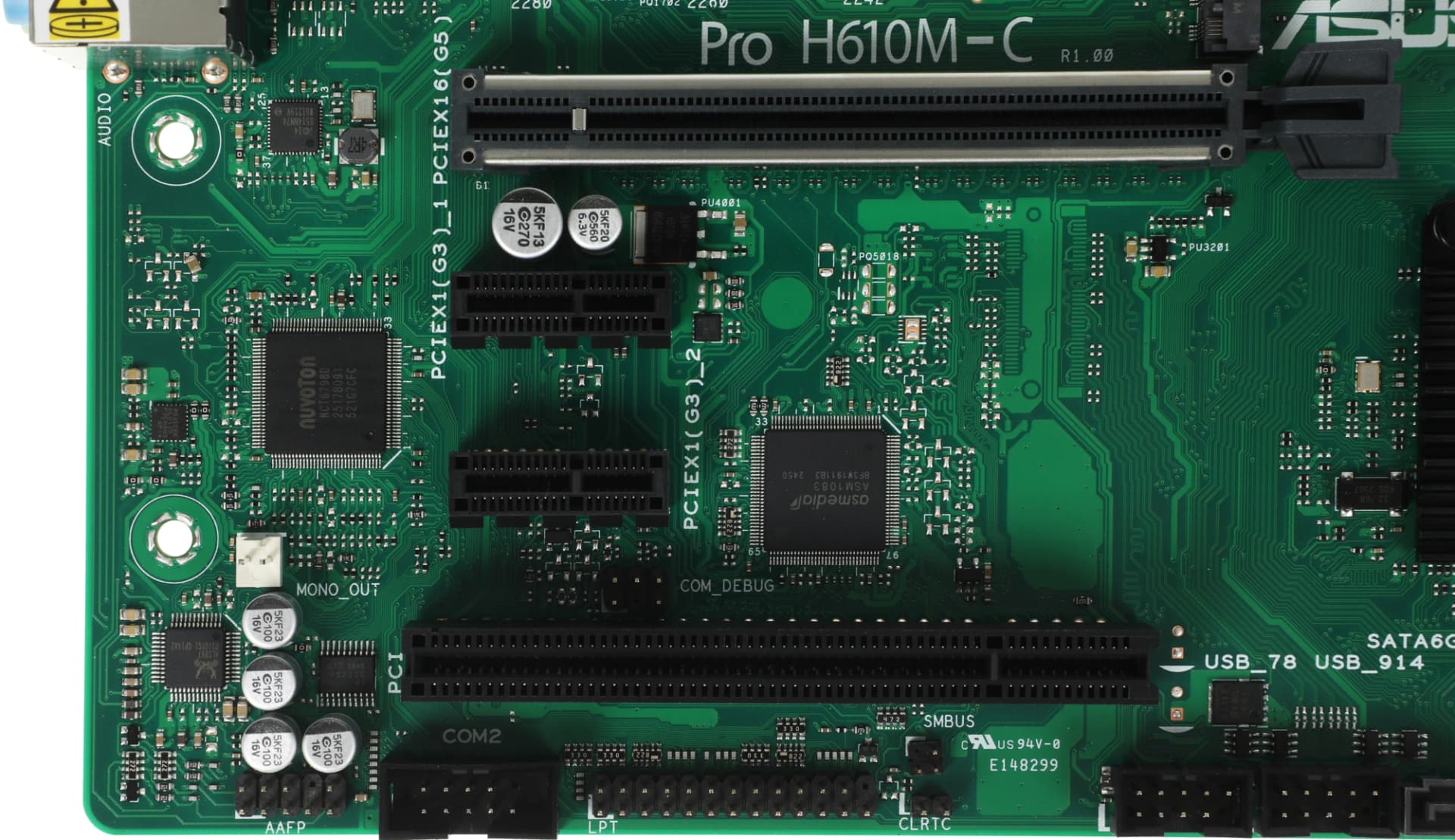 Материнская плата Asus PRO H610M-C-CSM Soc-1700 Intel H610 2xDDR5 mATX AC`97 8ch(7.1) GbLAN+VGA+DVI+HDMI+DP - фото 4