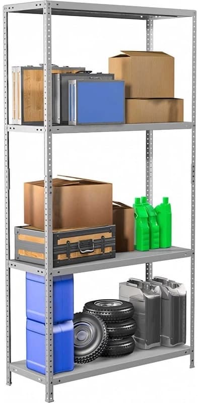 Стеллаж Практик MS Standart 200KD/100x40/4 пол.:4 разборная 2000x1000x400мм серый (S24099244402) - фото 4