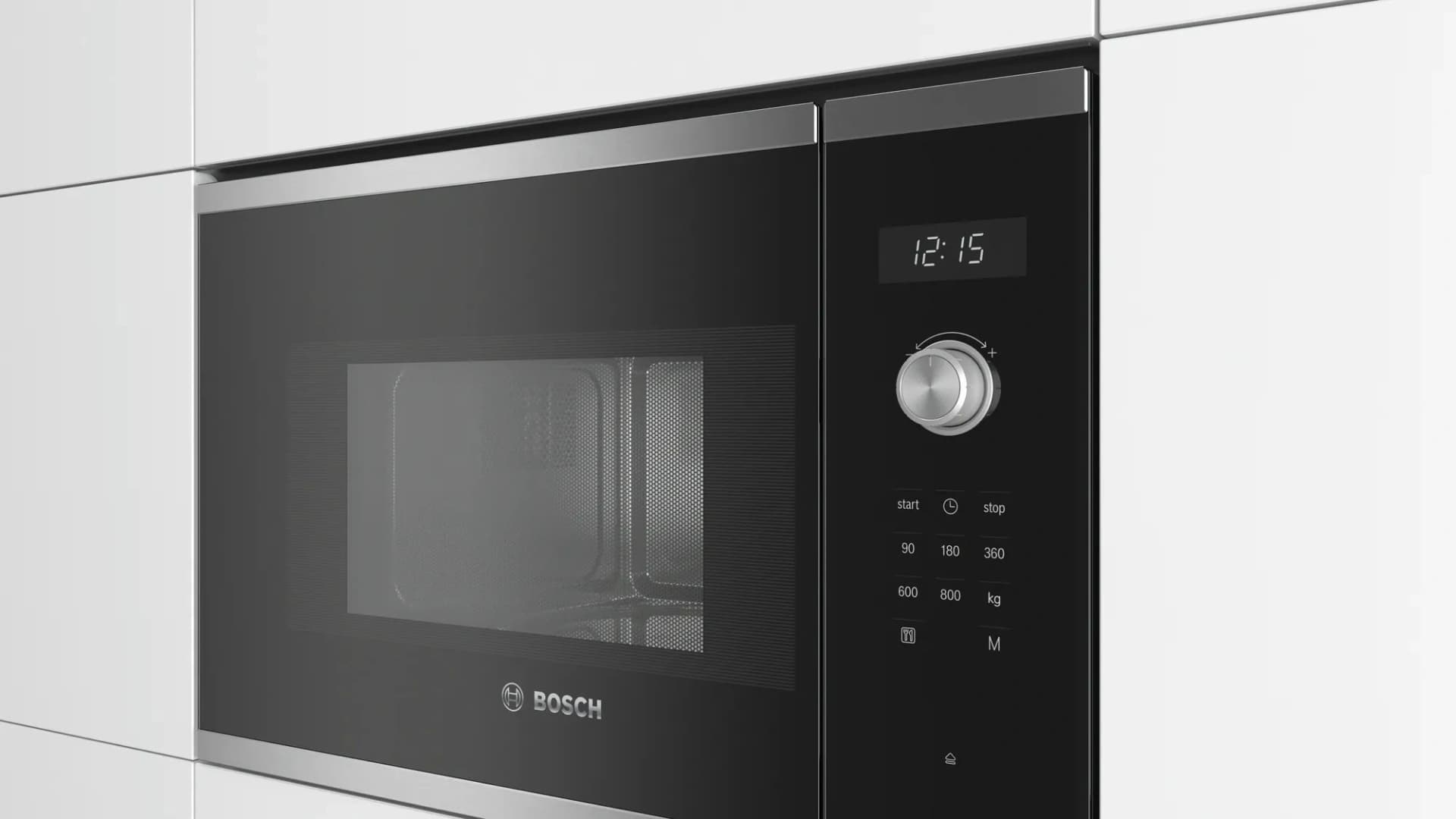 Микроволновая печь Bosch BFL524MS0 20л. 800Вт нержавеющая сталь/черный (встраиваемая) - фото 4