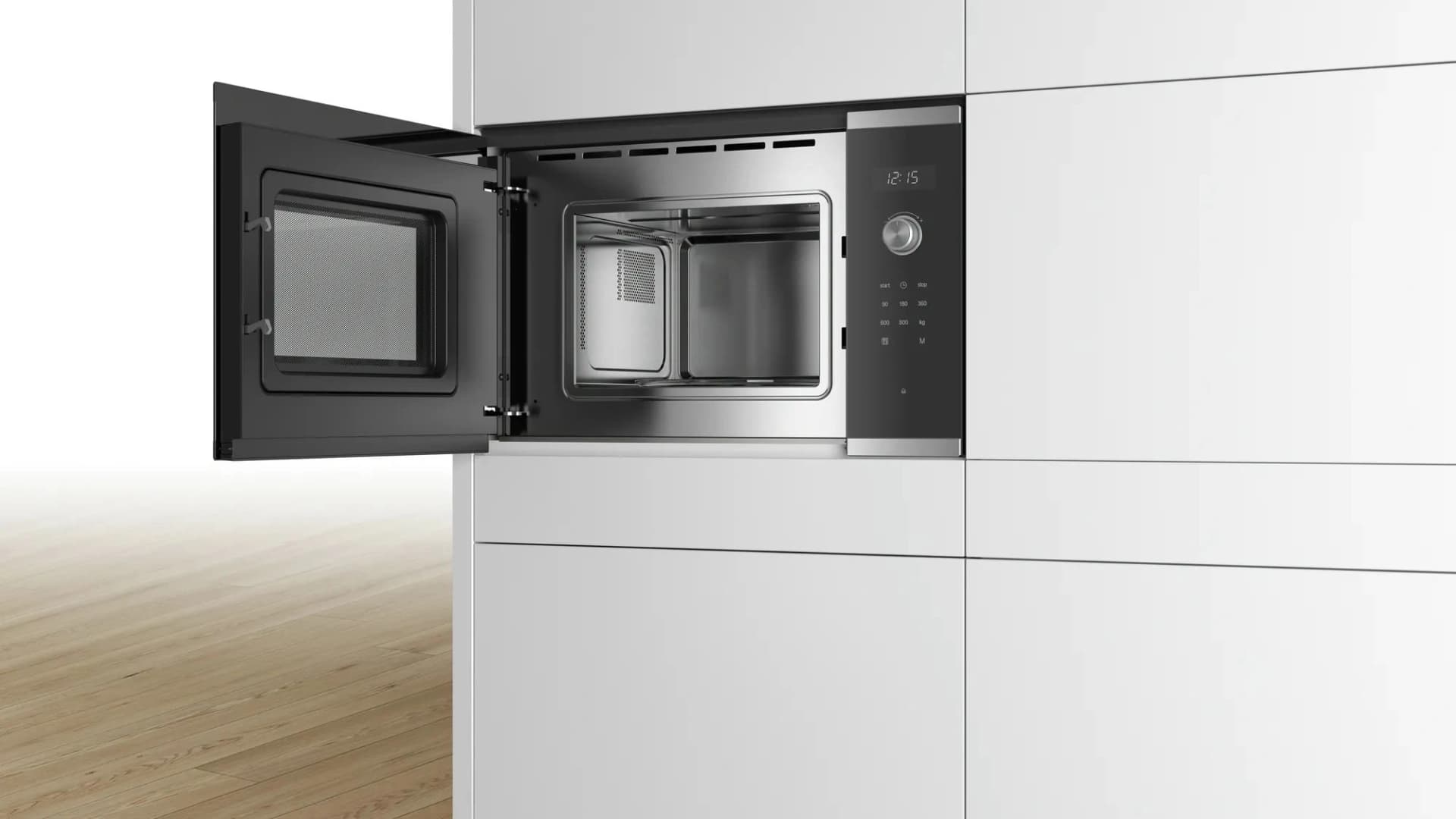 Микроволновая печь Bosch BFL524MS0 20л. 800Вт нержавеющая сталь/черный (встраиваемая) - фото 4