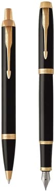 Набор ручек Parker IM Core FK221 (2093216) Black GT M сталь нержавеющая подар.кор. ручка перьевая, ручка шариковая - фото 2