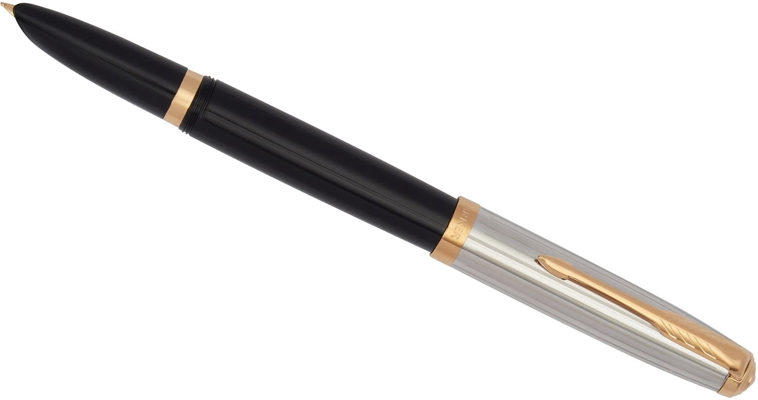 Ручка перьев. Parker 51 Premium (CW2169030) Black St.Steel GT F сталь нержавеющая подар.кор. - фото 4