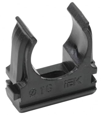 Держатель IEK CTA10D-CF16-K02-100 с защелкой 16мм полистирол черный - фото 2