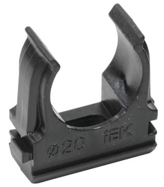 Держатель IEK CTA10D-CF20-K02-100 с защелкой 20мм полистирол черный - фото 2