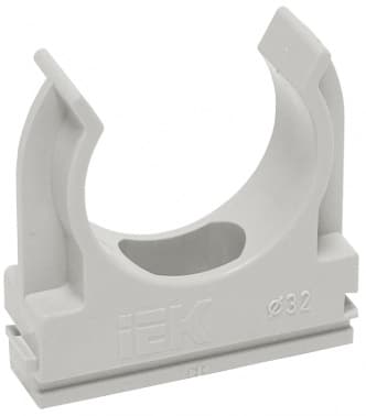 Держатель IEK CTA10D-CF20-K41-100 с защелкой 20мм полистирол серый - фото 2