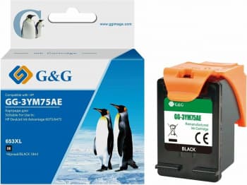 Картридж струйный G&G GG-3YM75AE 653 черный (6мл) для HP DeskJet Plus Ink Advantage 6075/6475 - фото 2