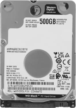 Жесткий диск WD SATA-III 500Gb WD5000LPSX Notebook Black (7200rpm) 64Mb 2.5" - фото 5