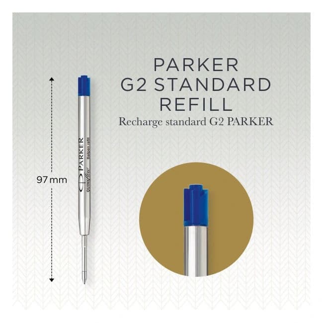 Стержень шариковый Parker QuinkFlow Z08 (1950373) M 1мм синие чернила блистер (2шт) - фото 2