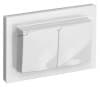 Розетка силов. IEK Brite РСбш12-3-44-БрБ BR-R26-16-44-K01-F двойн. скрыт. зазем. штор. крыш. IP44 белый (упак.:1шт) - фото 3
