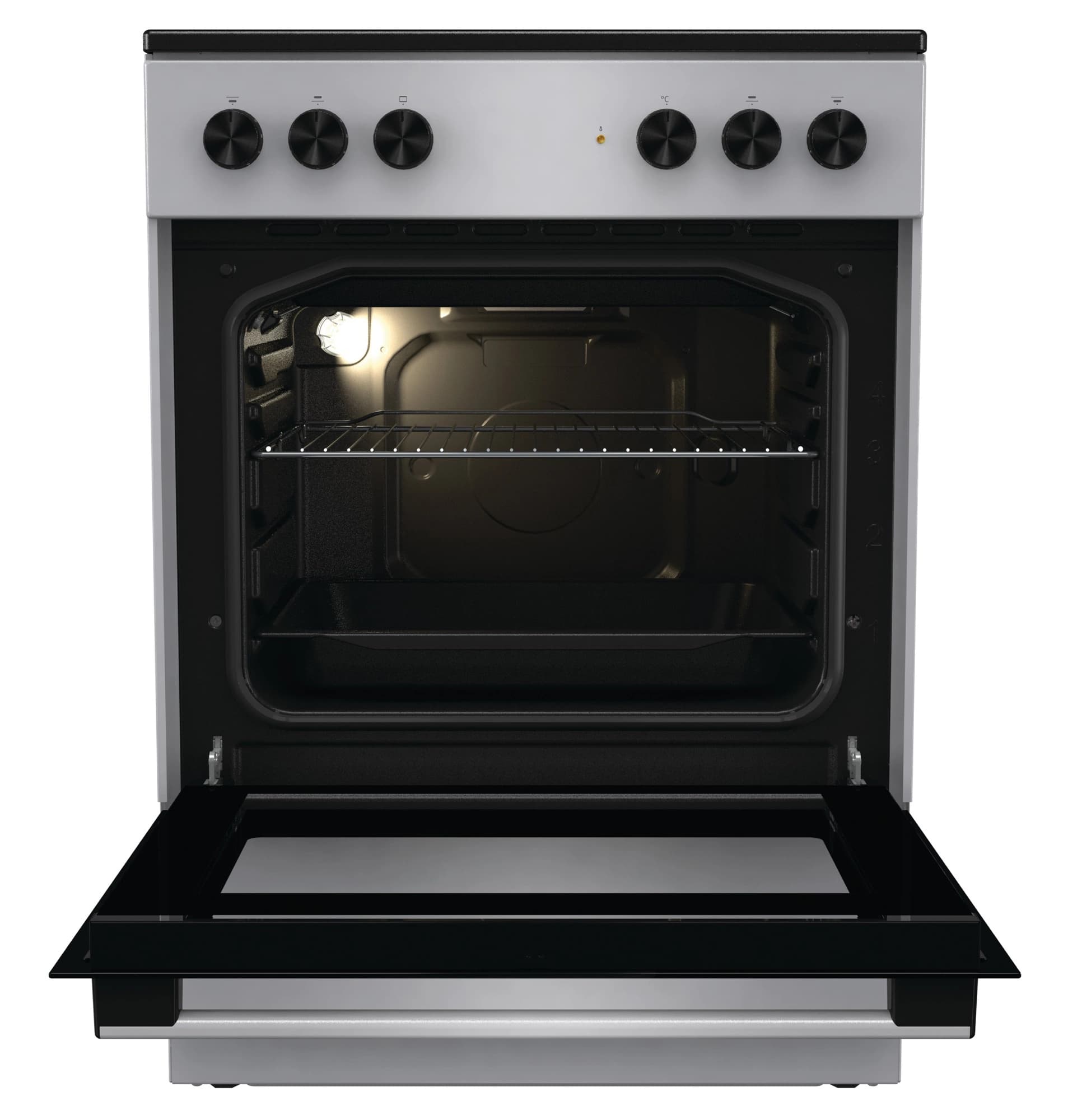 Плита Электрическая Gorenje GEC6A11SG серый стеклокерамика (без крышки) - фото 3