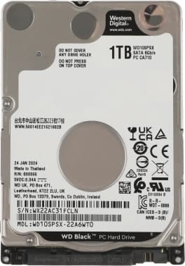 Жесткий диск WD SATA-III 1TB WD10SPSX Notebook/Desktop Black (7200rpm) 64Mb 2.5" - фото 2