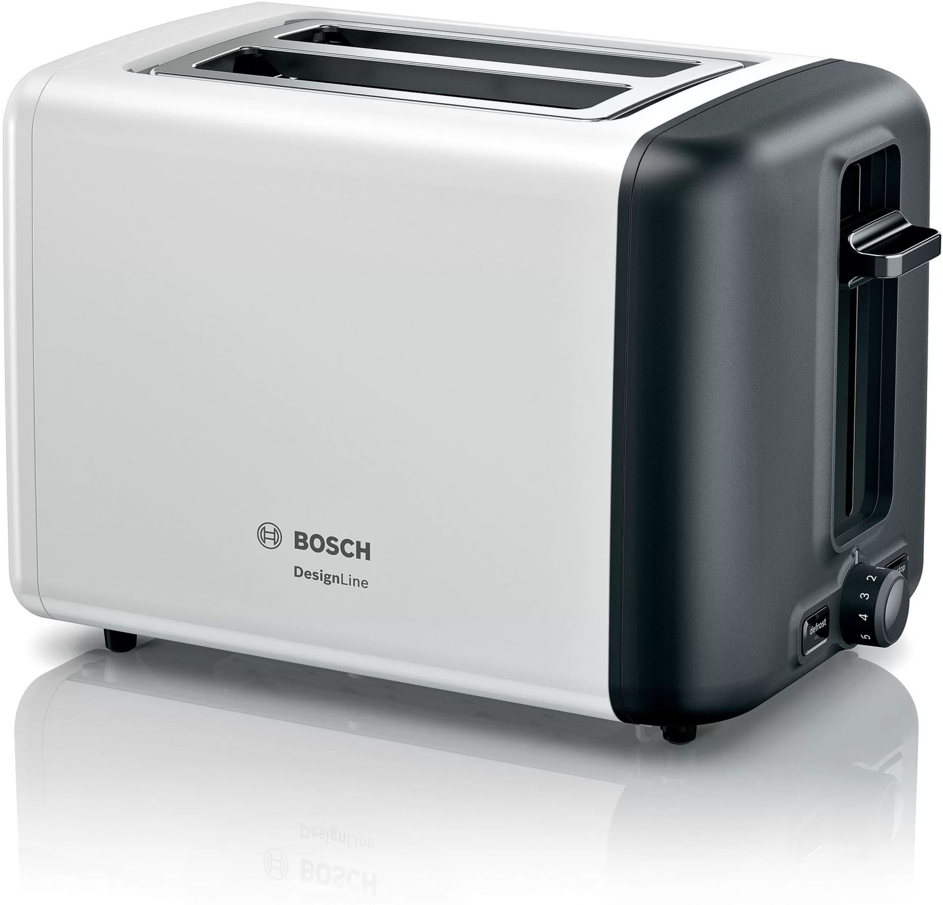 Тостер Bosch TAT3P421 970Вт белый/черный - фото 2
