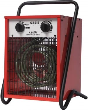 Тепловая пушка электрическая Oasis TP-45S 4500Вт красный/черный - фото 2