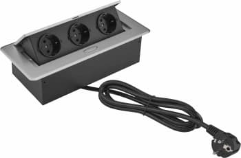 Розетка Cactus CS-SOCKET-EU3-GYBK для столешницы 26.5x11.8x6.5см серый - фото 5