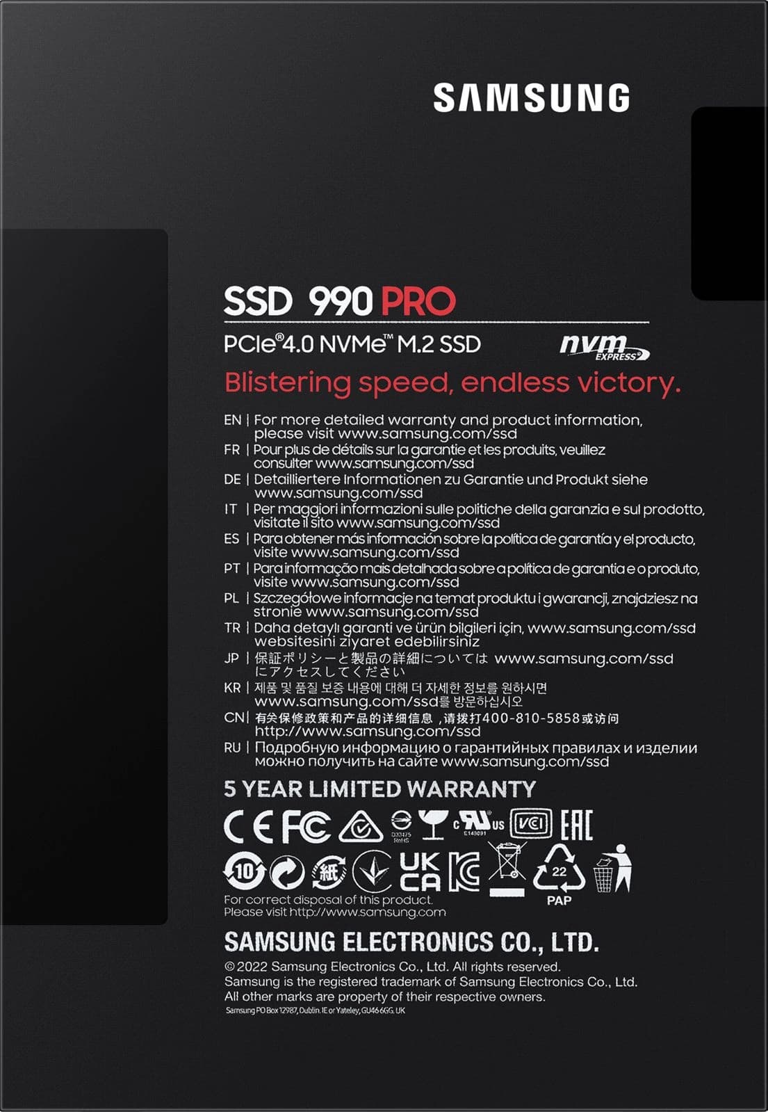 Накопитель SSD Samsung PCIe 4.0 x4 1TB MZ-V9P1T0BW 990 Pro M.2 2280 - фото 4