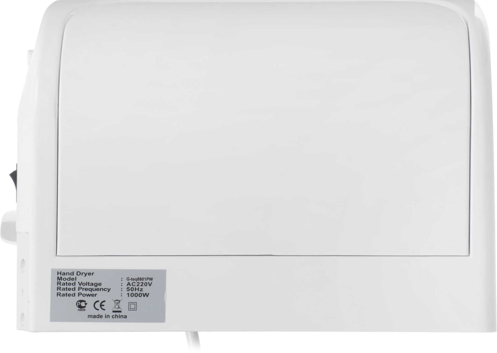Сушилка для рук G-Teq 8801 PW 1000Вт белый - фото 3