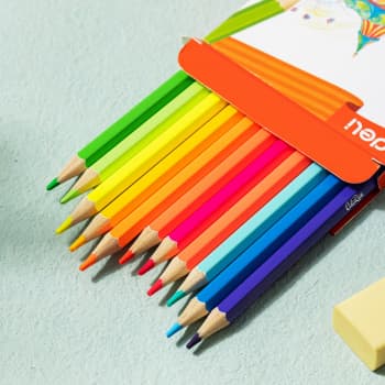Карандаши цв. Deli EC128-12 ColoRun шестигран. дерево 12цв. коробка/европод. (12шт) - фото 5