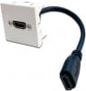 Вставка Lanmaster LAN-SIP-23HDMI-WH накладная встраиваемая 45x45x без крышки Mosaic пластик белый - фото 3