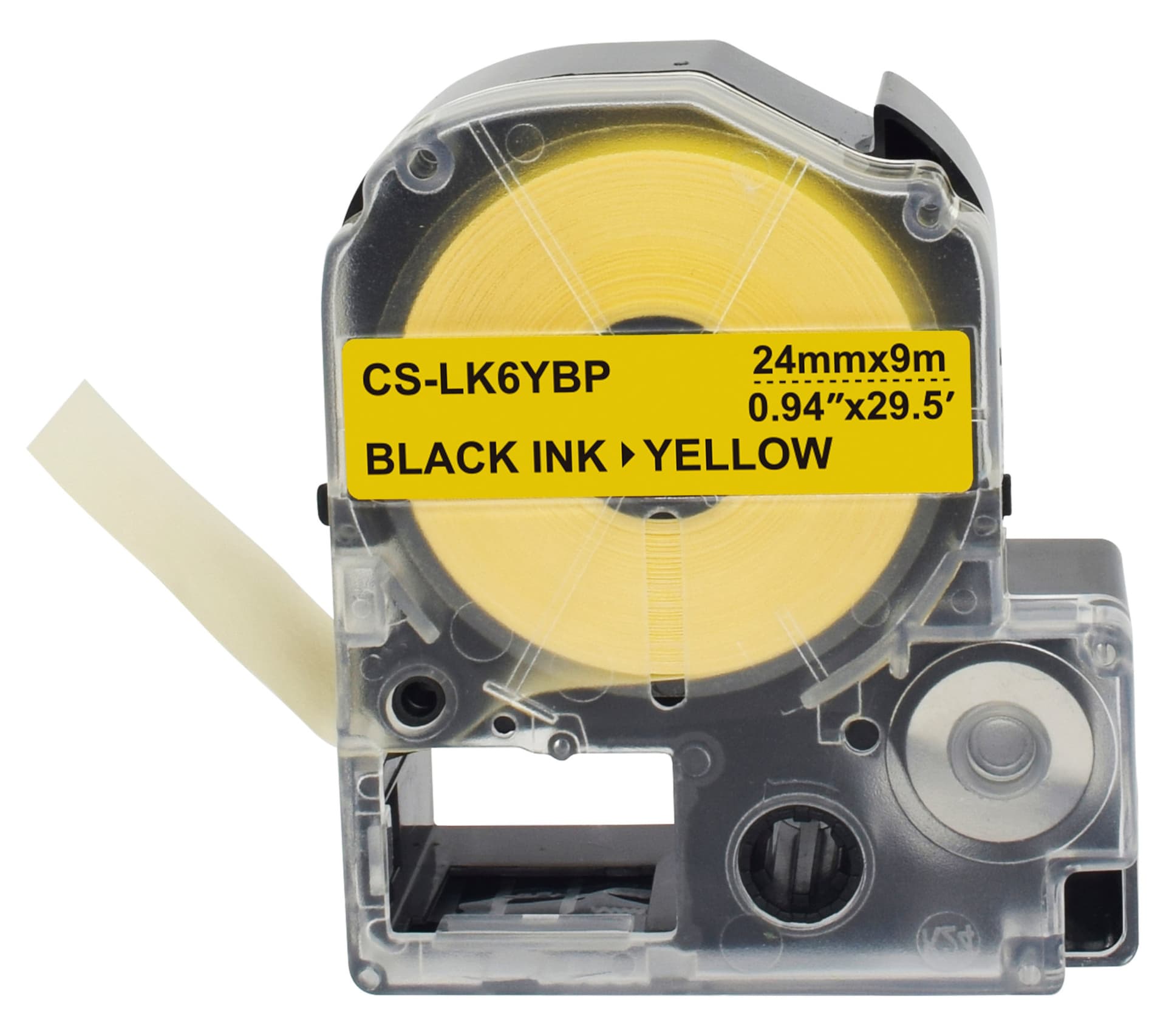 Картридж ленточный Cactus CS-LK6YBP LK-6YBP черный на желтом 24x9 для Epson LW700/LW600P/LW1000P/Z700/Z900 - фото 4