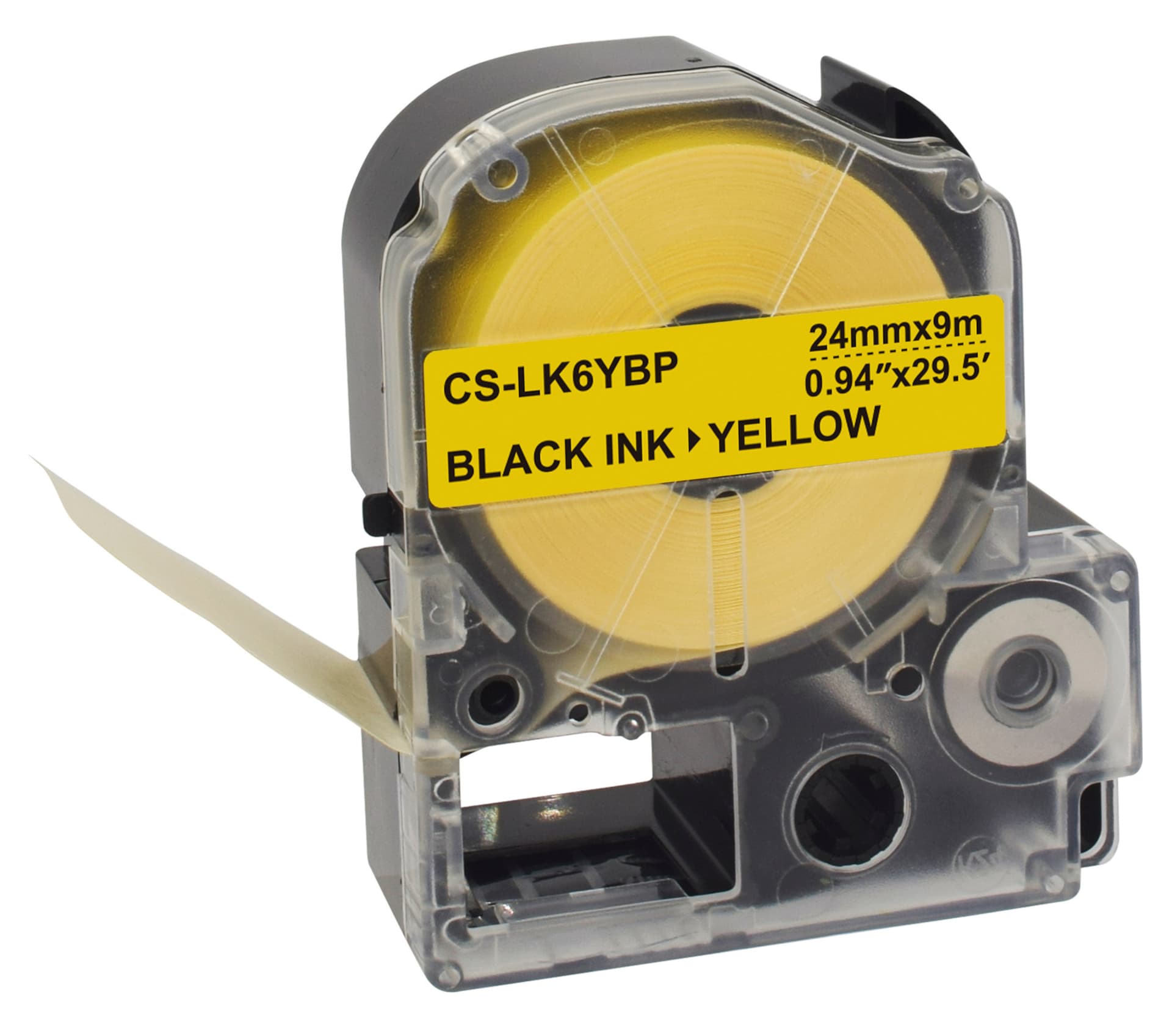 Картридж ленточный Cactus CS-LK6YBP LK-6YBP черный на желтом 24x9 для Epson LW700/LW600P/LW1000P/Z700/Z900 - фото 3