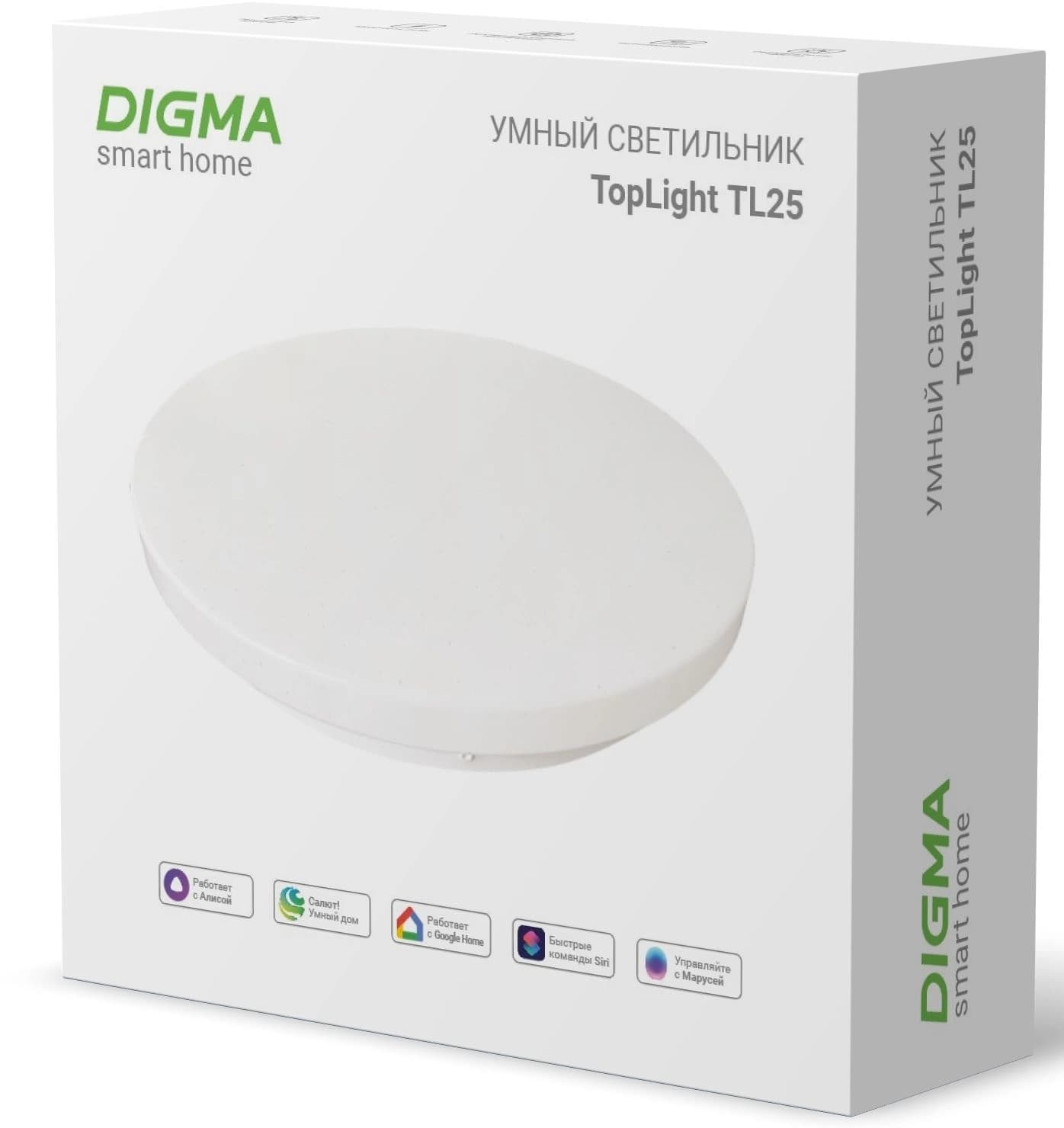 Умный светильник Digma TopLight TL25 потолоч. белый (TL25) - фото 4