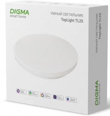 Умный светильник Digma TopLight TL25 потолоч. белый (TL25) - фото 5
