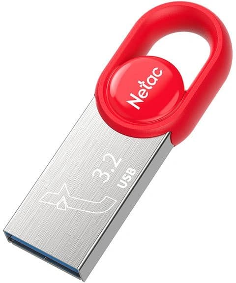 Флеш Диск Netac 32Gb UM2 NT03UM2N-032G-32RE USB3.2 серебристый/красный - фото 4