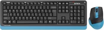 Клавиатура + мышь A4Tech Fstyler FG1035 клав:черный/синий мышь:черный/синий USB беспроводная Multimedia (FG1035 NAVY BLUE) - фото 2