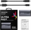Накопитель SSD A-Data USB-C 500Gb AELI-SE880-500GCGY SE880 2.5" серый - фото 3