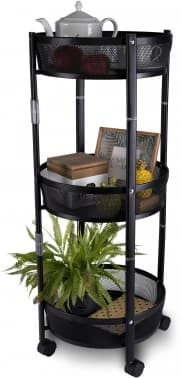 Этажерка Domfy DHC-FC30862 34.2x34.2x83.6см d=34.2см черный - фото 2