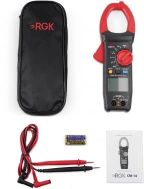 Клещи токоизмерительные RGK CM-14 цифр. измер.ток:переменный черный/красный (755115) - фото 5
