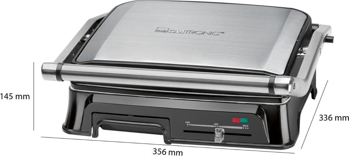 Электрогриль Clatronic KG 3571 2000Вт серебристый/черный - фото 4