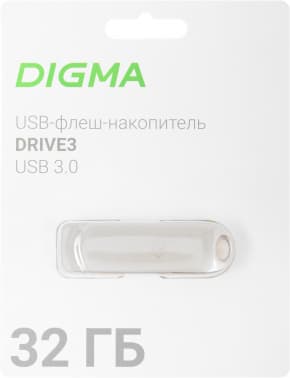 Флеш Диск Digma 32Gb DRIVE3 DGFUM032A30SR USB3.0 серебристый - фото 5
