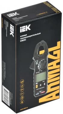 Клещи токоизмерительные IEK ARMA2L 5 CM2C цифр. измер.ток:переменный/постоянный черный (A2L5-CM13-02) - фото 2