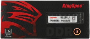 Память DDR3 4Gb 1600MHz Kingspec KS1600D3P15004G RTL PC3-12800 CL11 DIMM 240-pin 1.5В dual rank Ret - фото 5