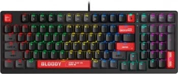 Клавиатура A4Tech S98 механическая красный/красный USB for gamer LED (S98 RED) кабель 1.8м - фото 2