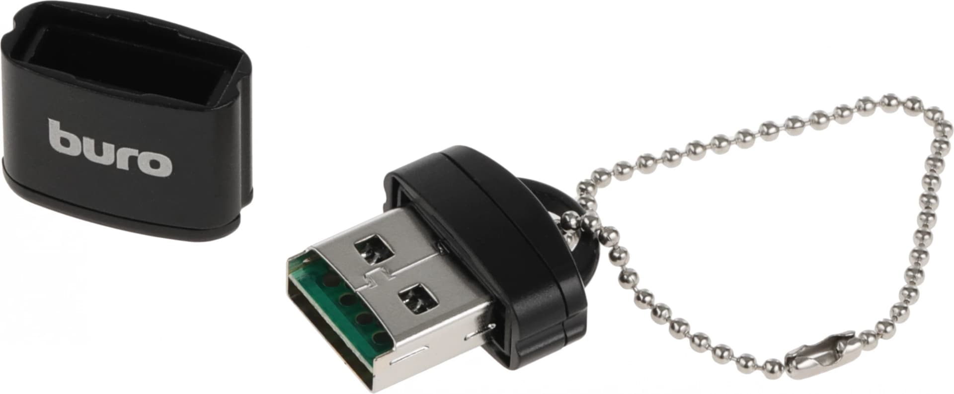 Устройство чтения карт памяти USB2.0 Buro BU-CR-200 черный - фото 4