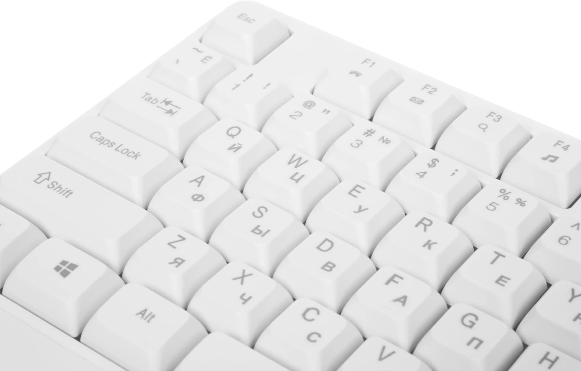 Клавиатура Acer OKW301 белый USB Multimedia (ZL.KBDCC.01B) кабель 1.8м - фото 5