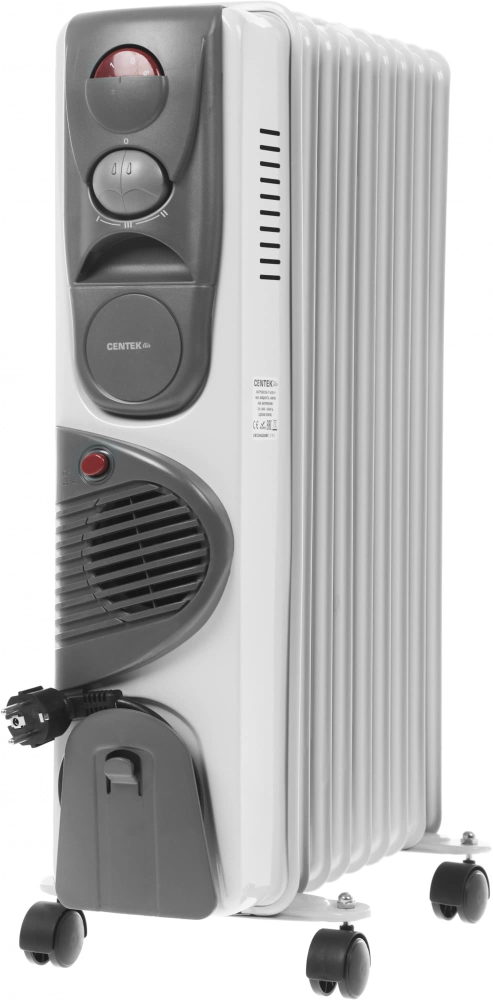 Радиатор масляный Centek CT-6203-9 2400Вт белый - фото 4